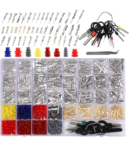 290Pcs Car Electrical Wire Terminal Pins Kit 1/1.5/1.8/2.2/2.8/3.5mm Connector U