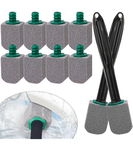 Pietra Pomice per Pulizia WC, 6 Pezzi con 2 Manici, Pietra Di Pulizia - Detergente per Calcare e Incrostazioni - Per Ceramica, Piastrelle, Piscine e Griglie Barbecue