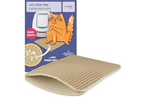 Katzenklo Matte Beige XS : Katzenmatte Katzenklo 30x40cm Waschbar Extra Klein – Katzenstreu Auffangmatte – Platzsparende Katz