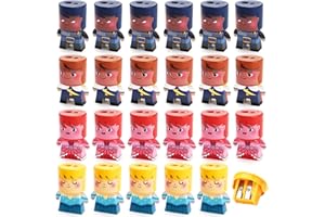 VICHOS 24Pcs Temperino, Gadget Compleanno Bambini, Sacchetti Regalini Fine Festa Compleanno Bambino Invitati, Pignatta Regalo Compleanno Bambina