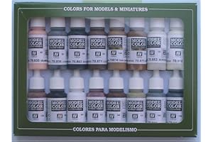 Vallejo Modelo Color 70144 Equestrian Colors 16 x 17 ml Airbrush Color