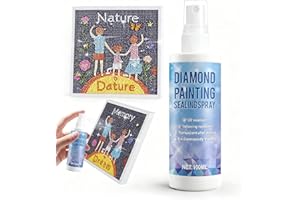 AllisWay Diamond Painting Versiegelung Spray, Versiegelung Diamond Painting, Diamant painting Zubehör, Trocknet Transparent und UV-Beständig, Geeignet für Kunstharz-Edelstein- und Diamantmalerei