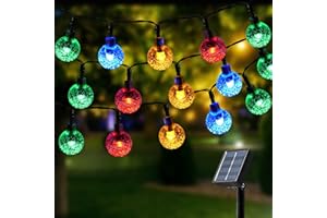 Damtong Catena Luminosa Esterno Solare, 100Led 12M Luci Solari Esterno, 8 Modalità Impermeabile Luci Solari da Giardino, Luci Solari Esterno per Giardino Decorazioni, Terrazzo (Multicolori)