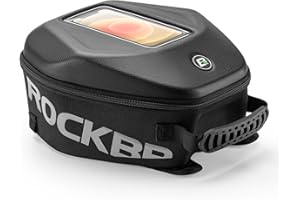 ROCKBROS Bolsa Depósito Moto Volumen 7 litros, Bolsa de Tanque con Cubierta Impermeable Sobredepósito para Motocicleta