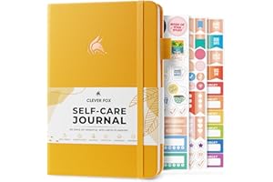 Clever Fox Self-Care Journal – Daily Reflection Notebook – Mental Health & Personal Development Planner, Meditation & Mood Log, A5 (Amber Yellow)
