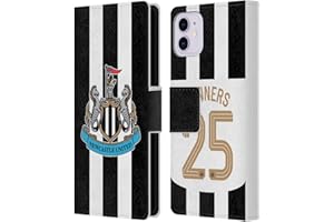 Head Case Designs Officially Licensed Newcastle United Football Club Home Kit 2025 Cup Winners Leather Wallet Case Compatible With Apple iPhone 11