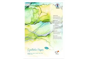 URSUS 16274000 Yupo Synthetic Paper, DIN A3, 10 Sheets, 192 g/m², Synthetic, Smooth Surface, Tear and Waterproof, UV Lightfast, Extremely Durable, 100% Recyclable, Versatile, White