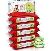 LuvLap Moisturising Wet Wipes with Lid For Baby Skin, Enriched with Aloe Vera, Vitamin E &Chamomile Extract, pH Balanced, Der