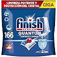 Finish Powerball Quantum Infinity Shine, pastillas para el lavavajillas, limpieza potente y protección del cristal, 166 Pasti