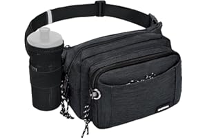 ONETOALL Sac Banane Homme Femme, Sacoche Banane Voyage à la Taille Ceinture de Course, Petit Sacs à Bandoulière Réglable Étanche pour Randonnée Running Cyclisme Ville