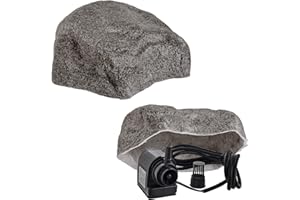 GARTENDEK Grosse Roche Pour La Décoration de Paysage - Creux à L'intérieur, Artificielle, Fausse Pierre Pour Le Jardin et Arrière-Cour - Faux Rocher Pour Cacher Les Utilitaires de Jardin, Couverture Ø47cm S-06