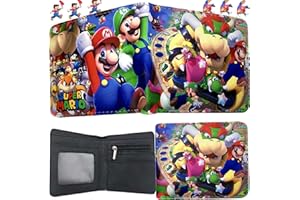 Benaton Portafoglio Animati Con PU per Bambini - Pieghevole Cartoni Per Ragazzi E Ragazze, Memorizzare Modifiche E Documenti (Blu)