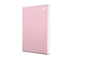 Seagate One Touch 2TB External HDD with Password Protection, USB, Rose Gold, for Windows and Mac, with 3 yr Data Recovery Ser