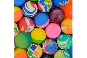 Storm&Lighthouse 50x Bolas de Rebote de Goma - avores de Fiesta/Juguetes para niños/Regalos Divertidos (Colores y diseños Surtidos)