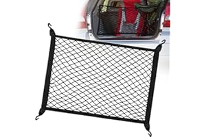 Yimomoyi Rete Bagagliaio Auto, 100×80cm Rete Elastica può Essere Estesa Fino 210×140cm, Rete Portabagagli Auto con 4 Ganci, Rete Soffitto Tetto Organizer, Truck Tronco Reti Car Van, Universale