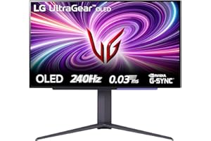 LG UltraGear OLED 27GS93QE Monitor Gaming 27", QHD (2560x1440), OLED, 240Hz, 0,03ms (GtG), G-Sync, FreeSync Premium Pro, HDR 400 True Black, HDMI 2.1, DisplayPort, Nero