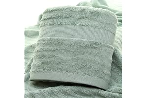 Mush Bamboo Towels for Bath Large Size 600 GSM Bath Towel for Men & Women Soft, Highly Absorbent, Quick Dry,and Anti Microbial 75 X 150 cms (Pack of 1, Olive Green)