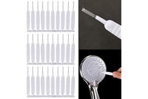 KWQINX shower head cleaner tool, 30 pieces shower head cleaning brush anti-clogging shower head cleaning brush pore gap cleaning with nylon bristles non-slip handle small brushes for cleaning
