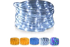 ‎SWANEW SWANEW LED Lichterschlauch, 20M 480 LEDs lichtschlauch Lichterkette außen, IP20 Wasserfest Led Schlauch außen, Garten-Party-Festbeleuchtung (kaltweiß