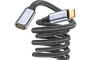 Txtcu USB C Extension Cable 1M,[USB 3.2/10Gbps] Nylon USB Type C Extender Cord 100W Fast Charge Data Transfer 4K@60Hz Video Display Lead Compatible for MacBook/iPad Pro,Steam Deck,Galaxy S23/S22