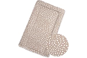 Mama Shack Baby Nursery Changing Mat Monochrome Safari Print Design Raised Edge Baby Change Crafted in The UK (Rose Spotty)