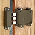 DUKE Door Lock (3 Square Bullet) 8 Levers 125mm Double Action Locking with 3 Chrome Finish Keys Grey