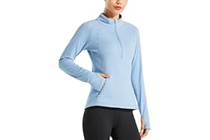 WILLIT Women's Fleece Running Jacket Pullover Thermal Equestrian Shirt Golf Shirt Long Sleeve Half Zip Exercise Winter Gear