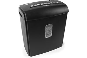 Duronic PS815 Destructeur de Documents 250W pour 8 Feuilles de Papier A4 | Coupe croisée | Réservoir de 15 L | Retour en arrière | Anti bourrage de Papier | en conformité avec Le RGPD