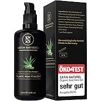 Aloe Vera Gel BIO 100% - ÖKO Test SEHR GUT 09/20 - Vegan mit Hyaluronsäure, Bio Spirulina, Jasmin & Panthenol - Als…