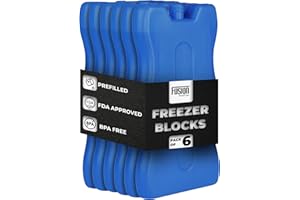 FUSION FOOD CARE Fusion Food Reusable Freezer Blocks for Cool Bags & Boxes – BPA-Free Leak Resistant Long-Lasting Ice Packs for Cool Box, Lunch Boxes, Camping, Picnic, Beach & Outdoor Use