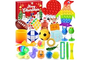 Lubibi Calendario de Adviento 2025 Fidget Toys, Calendario De Cuenta Atrás De 24 Días, con 24 Pcs Juguetes Antiestrés y Ansiedad，Caja Misteriosa, Sorpresa Niños y Niñas