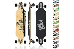 MAXOFIT IHR PARTNER FÜR SPORT UND FREIZEIT Maxofit Longboard dans différents Designs avec Planches en érable/Bambou de qualité supérieure pour débutants et confirmés
