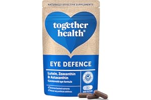 Eye Defence – Together Health – Powerful Carotenoids: Astaxanthin Zeaxanthin & Lutein – Vitamin A – Protects Against Blue Light – Vegan Friendly – Made in The UK – 30 Vegetable Capsules