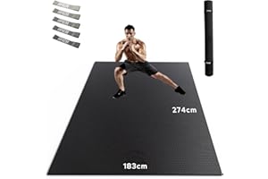 ‎HAPBEAR HAPBEAR Yogamatte XXL- Extra Groß Breit Sportmatte Fitnessmatte Rutschfest 213cm x 152cm/183cm x 122cm x 8mm Dicke, Hoher Dichte Ultra Haltbar PVC, Gymnastikmatte Schuhfreundlich