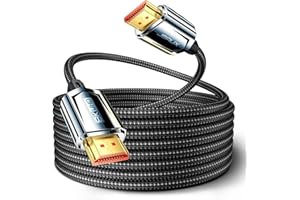JSAUX 8K HDMI Kabel 5M, HDMI 2.1 Kabel Ultra High Speed 48Gbps, (8K@60Hz 4K@120Hz 144Hz) HDMI Kabel, eARC HDR10 HDCP 2.2 & 2.3 3D, Kompatibel mit PS5 / PS4 / X-Box/UHDTV/Blu-ray Player/Monitor