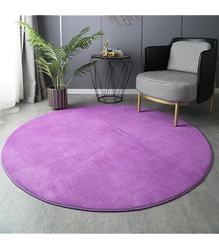 MARATIP Pluche tapijt, wollig, rond, grote maat, moderne woonkamer