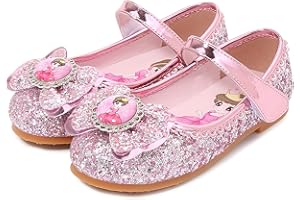 YONIER Scarpe Principessa Bambina Ballerine Bambina Scarpe Brillantini Frozen Bimba Partito per Ragazze Ballerina per Cerimonie e Occasioni Speciali