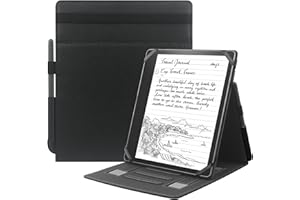 HGWALP Custodia universale da 10.2 pollici eReader, Cover copertura del con supporto cinturino a mano e supporto della penna Compatibil with 10.2" Scribe 2024/2022 Release/Note Air 2 Plus/Note Air-BK
