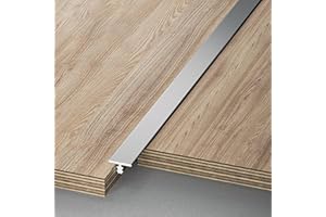 Raouoae T-Formleiste Übergangsschiene Übergangsprofil Türschwelle Für Laminat Und Parkett Door Divider Strip 100 cm Länge 3 Stück Bodenprofil Für Nahtlose Übergänge(Herr grau,Breite: 10 mm)