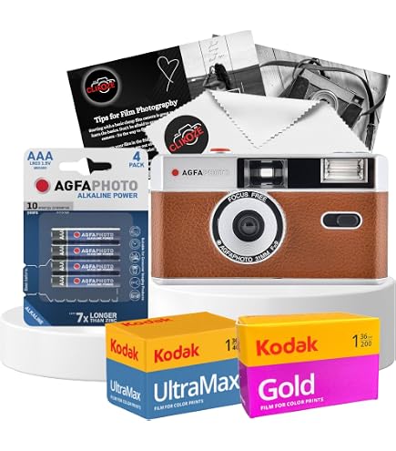 KODAK Ultra F9 – Fotocamera Analogica 35 Mm Riutilizzabile Con Flash, Obiettivo 31mm, Design Vintage Beige