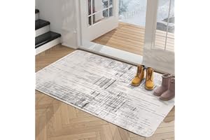 Tinyboy-hbq Dywanik do salonu, szary, nowoczesny, luksusowy dywan, miękki dywan z krótkim włosiem, nowoczesny styl, dekoracyjny dywan do salonu, sypialni (szary/beżowy, 80 x 120 cm)