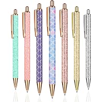 Set 25 Penne A Sfera Retrattili Con Perline Colorate - Penne Carine Per Ragazze, Inchiostro Nero 1.0 Mm, Materiale Scolastico E Regali Fai Da Te, Lunghezza 14,5 Cm - 4