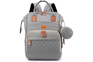 Edibaby, Zaino Fasciatoio, Mamma, Borsa, con Letto Aggiuntivo Staccabile, Multifunzion con Cinghie per Passeggini, Materasso Morbido, Pieghevol per Bimbo