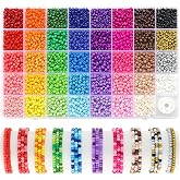 Funtopia 4mm Seed Beads for Jewelry Making, 39 Colors Small Beads for Bracelet Making, 3510 Pieces Beads for Friendship Brace