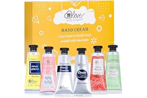 BODY & EARTH # LOVE Shea Butter Hand Cream Set- Body & Earth Love Pack of 6 Advanced Repair Hand Cream for Dry Hands, Non-greasy 6 Plant Fragrances, Birthday Gifts for Women, Valentine's Mothers Day Gifts Christmas