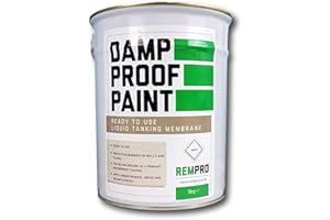 Rempro 5kg White Damp Proof Paint - Internal & External Liquid DPM for Water & Vapour Membrane Proofing Applications
