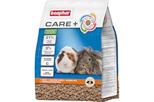 Beaphar Care+ karma dla świnek morskich z witaminą C | wspomaga zdrowe ścieranie zębów | z kwasami omega 3 i 6 | 1,5 kg