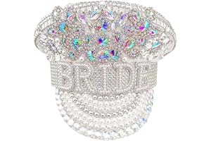 LATIT Bride Hat Hen Party, Bride Captain Hat,Bride to be Hat,Hen Party Hat,Hen Do Hat for Wedding Party,Bride Hen do Accessories, Bachelorette Party Gifts-Silver