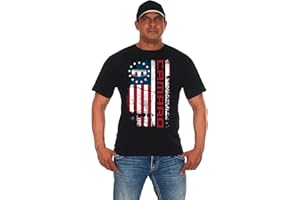 JH DESIGN GROUP Herren Chevy Camaro T-Shirt Distressed Flag Old Glory Shirt