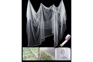 Zonon Moskitonetz Insektenschutznetz Feinmaschig Fliege Vogelnetz Barriere Netz Garten Gemüse Schutz Netz Meterware Vogelschutznetz Engmaschig Outdoor(1.6 m x 6 m, Weiß)